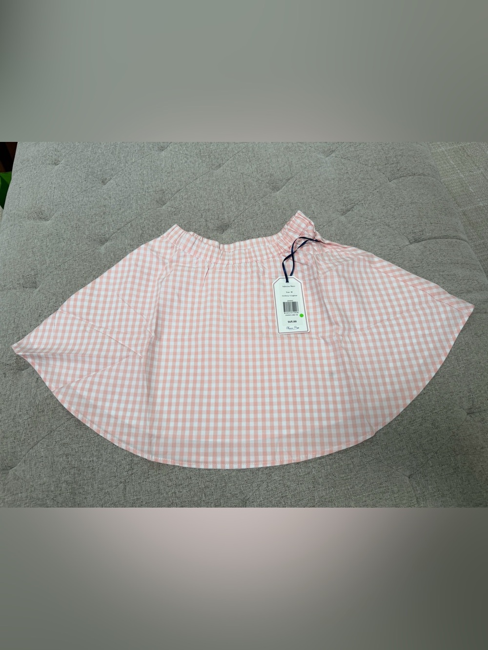 NWT CLASSIC PREP PINK GINGHAM SKIRT SIZE M SABRINA SKIRT DRIFTWAY GINGHAM